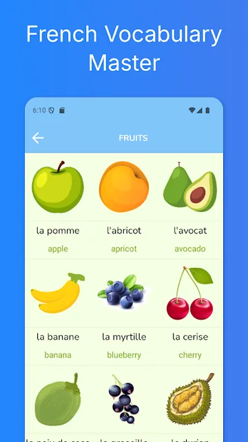 Speak French — vocabulary card with picture